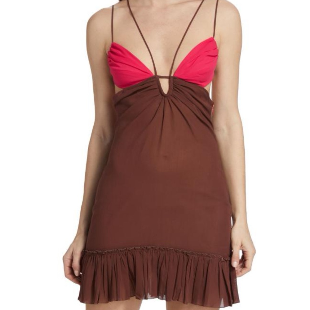 Nensi Dojaka Key Hole Mini Dress